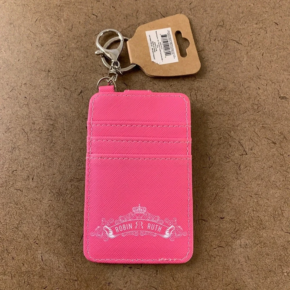 Robin Ruth Women's Pink Tie Dye Washington DC Credit Card Holder Keychain NWT